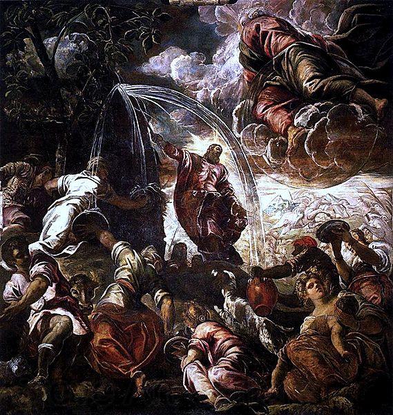 Jacopo Tintoretto Moses schlagt Wasser aus dem Felsen